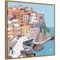 Manarola Italy by Carla Daly 22-in. W x 22-in. H. Canvas Wall Art Print Framed in Natural